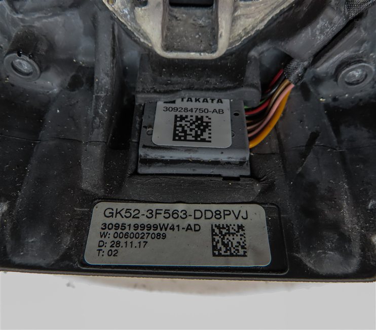Thumbnail 9: 17-20 ROVER DISCOVERY (L462) HEATED STEERING w/SHIFT PADDLES GRAY STITCH (Black)