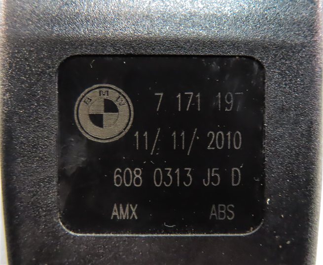 Thumbnail 10: 2011 BMW X5 (E70) REAR 2ND ROW LEFT CENTER RIGHT SEATBELT RECEIVER BUCKLE SET/3