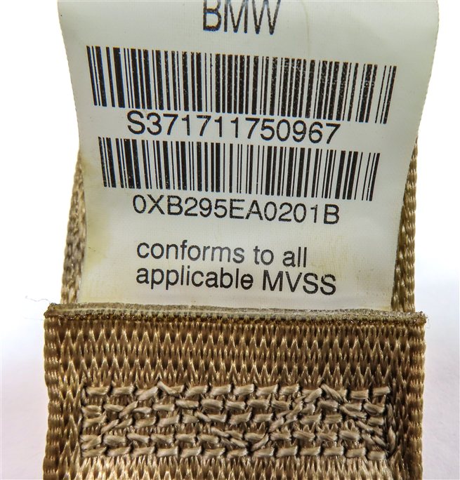 Thumbnail 10: 2011 BMW X5 (E70) REAR 2ND ROW LEFT CENTER RIGHT SEATBELT RETRACTOR SET/3(Beige)