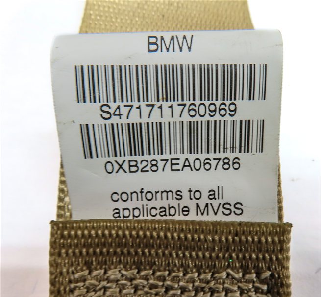 Thumbnail 11: 2011 BMW X5 (E70) REAR 2ND ROW LEFT CENTER RIGHT SEATBELT RETRACTOR SET/3(Beige)