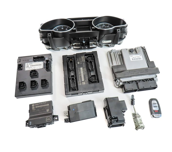 Thumbnail 3: 2012 AUDI A4 A5 (B8 8K 8T) 2.0L ECM BCM GATEWAY IMMOBILIZER MODULE KEY SET/9