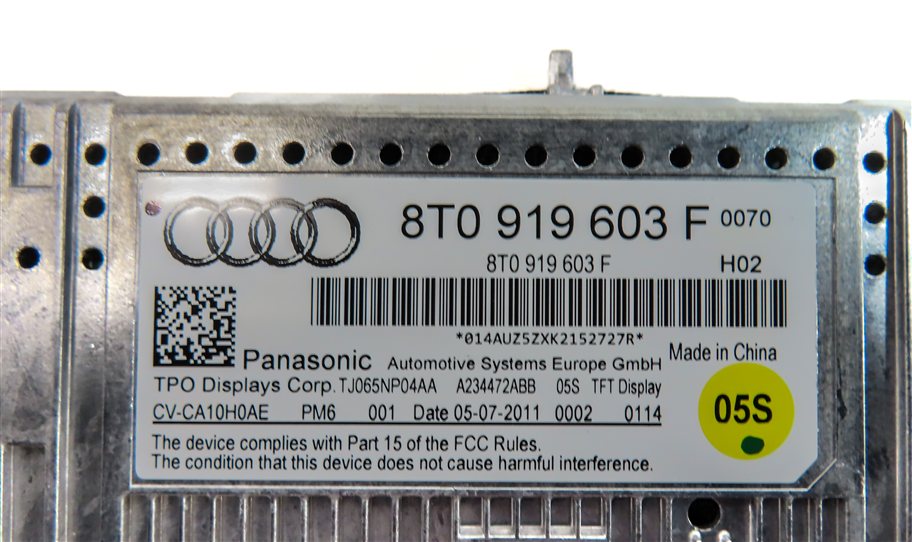 Thumbnail 6: 2012 AUDI A5 COUPE (B8 8T) FRONT CENTER DASH INFORMATION MEDIA SCREEN
