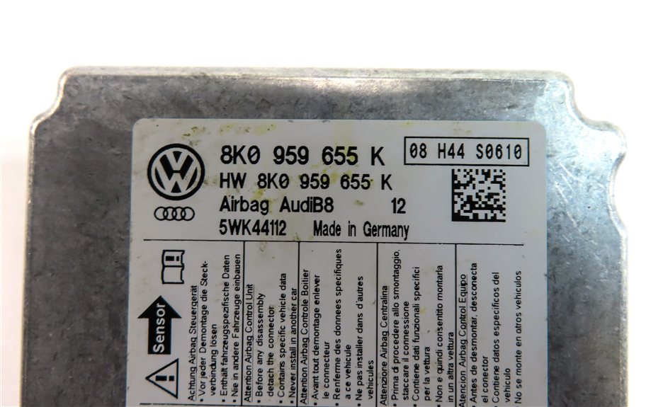 Thumbnail 6: 2010-2012 AUDI A5 S5 (B8 8T) SRS SAFETY CRASH BAG CONTROL MODULE