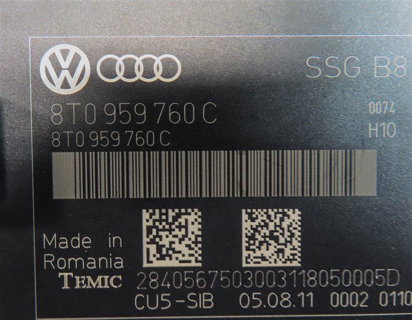 Thumbnail 6: 10-17 AUDI A5 B8 8T FRONT RIGHT PASSENGER MEMORY SEAT CONTROL MODULE (NON SPORT)