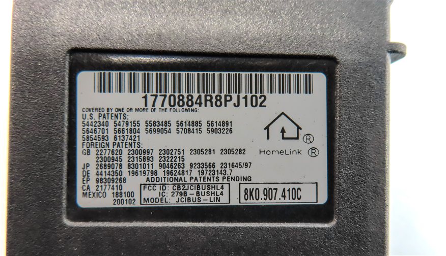 Thumbnail 8: 2012 AUDI A5 COUPE (B8 8T) GARAGE DOOR OPENER HOMELINK CONTROL MODULE