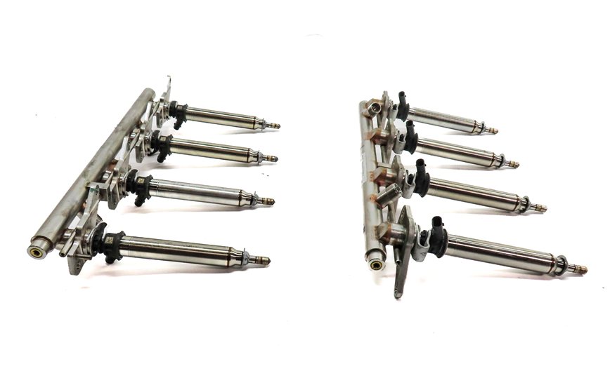 Thumbnail 4: 2014 MERCEDES GL450 (X166) 4.6L (M278.928) ENGINE FUEL INJECTOR SET/8 w/RAILS