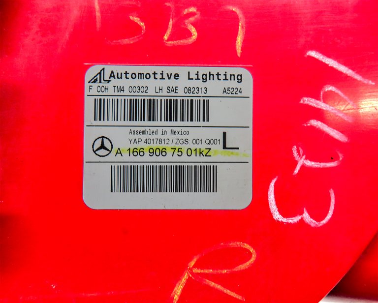 Thumbnail 12: 13-16 MERCEDES GL (X166) REAR LEFT DRIVER OUTER TAILLIGHT BRAKE LIGHT LAMP