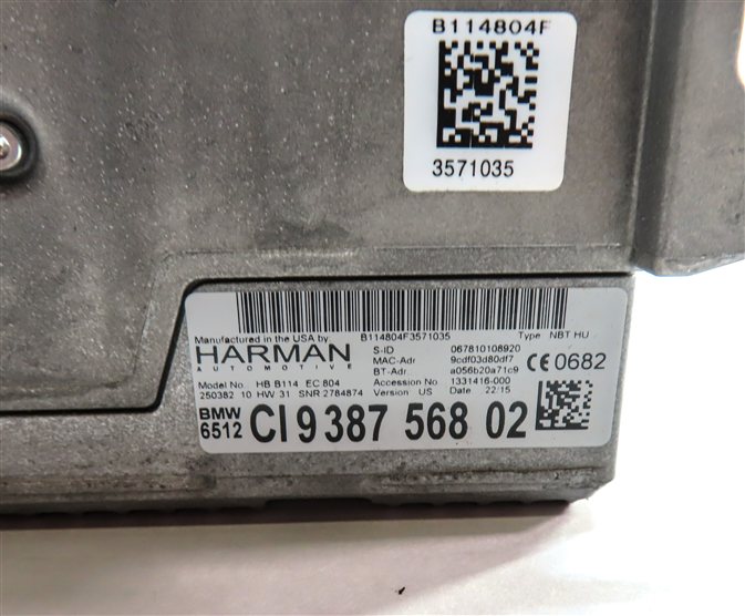Thumbnail 6: 14-16 BMW 2 3 4 5 6 7 X3 X5 X6 (F10 F15 F22 F30 F32) AM/FM CD STEREO RECEIVER