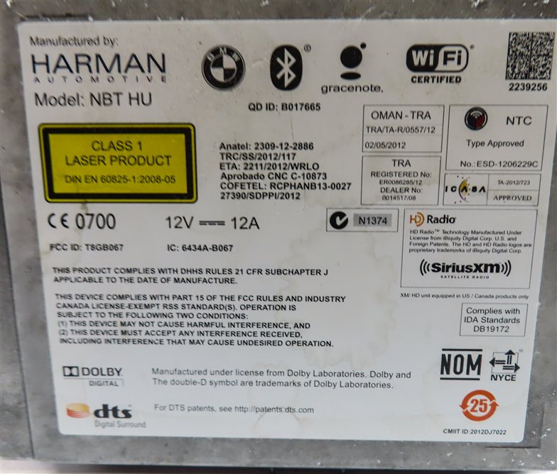 Thumbnail 7: 14-16 BMW 2 3 4 5 6 7 X3 X5 X6 (F10 F15 F22 F30 F32) AM/FM CD STEREO RECEIVER
