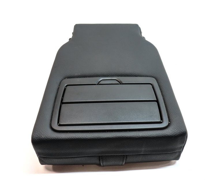 Thumbnail 3: 14-18 BMW X5 (F15) REAR CENTER SEAT FOLDING ARMREST CONSOLE CUP HOLDER (Black)