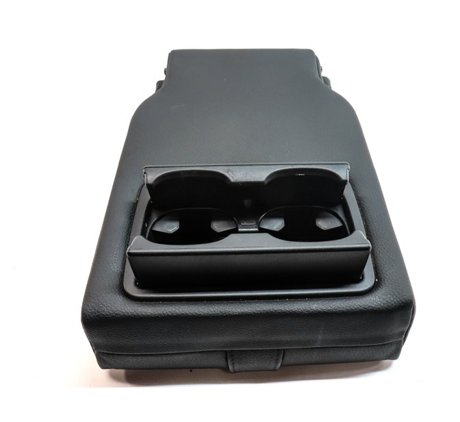 Thumbnail 4: 14-18 BMW X5 (F15) REAR CENTER SEAT FOLDING ARMREST CONSOLE CUP HOLDER (Black)