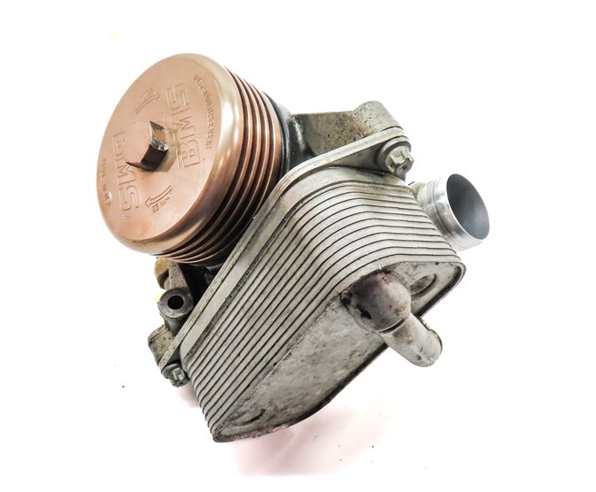 Thumbnail 1: 2015 BMW X5 (F15) 3.0L (N55) ENGINE MOTOR OIL FILTER HOUSING w/ COOLER & BMS CAP