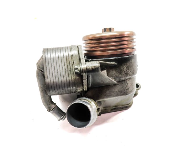 Thumbnail 2: 2015 BMW X5 (F15) 3.0L (N55) ENGINE MOTOR OIL FILTER HOUSING w/ COOLER & BMS CAP