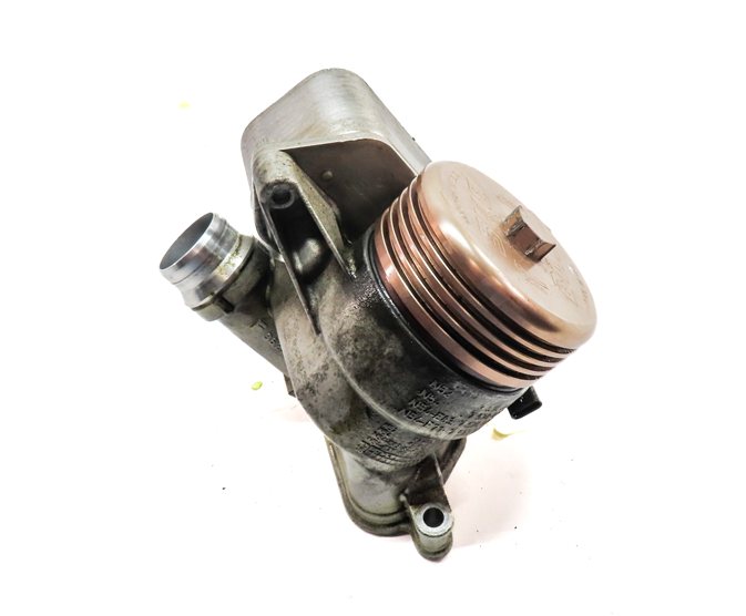Thumbnail 3: 2015 BMW X5 (F15) 3.0L (N55) ENGINE MOTOR OIL FILTER HOUSING w/ COOLER & BMS CAP