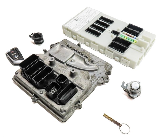 Thumbnail 2: 2014-2018 BMW X5 (F15) 3.0L N55 ENGINE BODY CONTROL ECM BCM MODULE KEY FOB SET