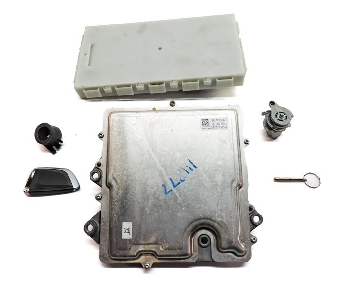 Thumbnail 4: 2014-2018 BMW X5 (F15) 3.0L N55 ENGINE BODY CONTROL ECM BCM MODULE KEY FOB SET