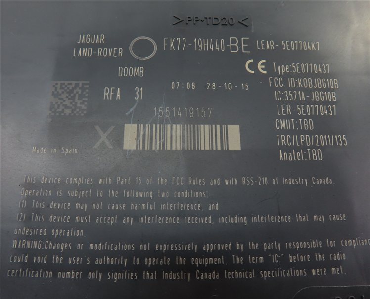 Thumbnail 16: 16 DISCOVERY SPORT L550 2.0L SPEEDOMETER BODY ECM ECU ENGINE MODULE & KEY SET