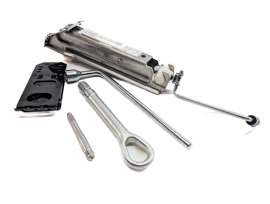 Thumbnail 2: 03-20 MERCEDES C E CLK CLS SLK (A207 C207 C209 R172) SPARE TIRE JACK TOOL SET