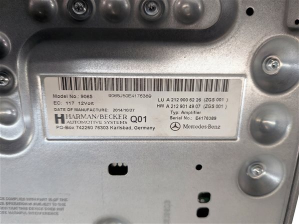 Thumbnail 8: 2015 MERCEDES E400 CONV (A207) RADIO STEREO AUDIO SOUND SYSTEM AMP AMPLIFIER