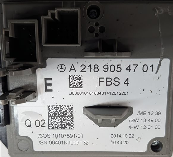 Thumbnail 7: 15-16 MERCEDES E GT CLS CLASS (W212 W190 W218) DASH KEY IGNITION CONTROL MODULE