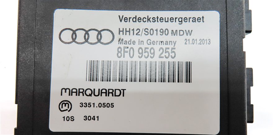 Thumbnail 6: 2010-2017 AUDI A5 S5 (B8 8T) CONVERTIBLE TOP LIFT ROOF CONTROL MODULE COMPUTER
