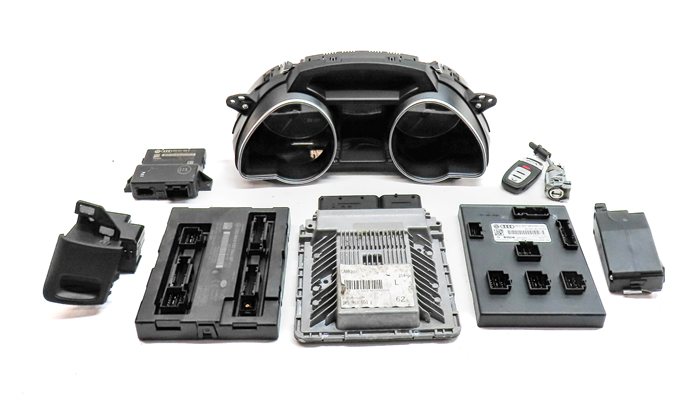 13 AUDI S5 CONV. B8 8T 3.0L CGXC SUPERCHARGED ECM IMMOBILIZER MODULE KEY SET/9