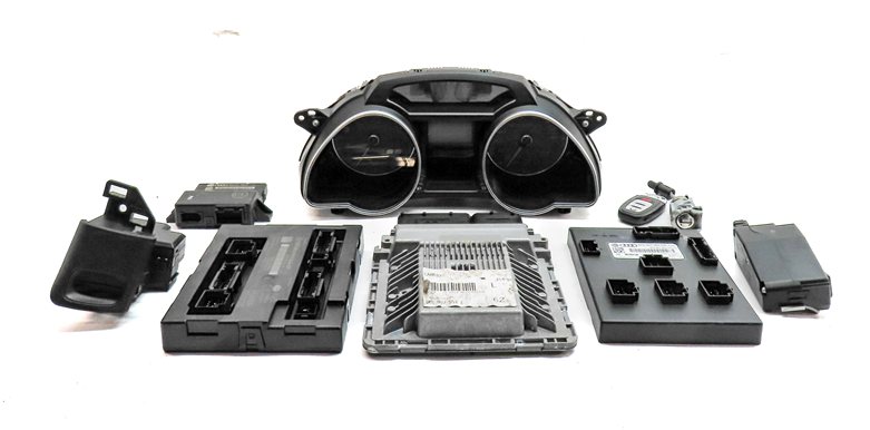 Thumbnail 3: 13 AUDI S5 CONV. B8 8T 3.0L CGXC SUPERCHARGED ECM IMMOBILIZER MODULE KEY SET/9