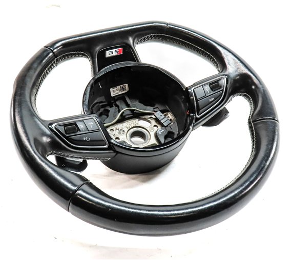 Thumbnail 6: 2013-2017 AUDI S5 (B8 8T) SPORT FLAT BOTTOM STEERING WHEEL w/ SHIFT PADDLES