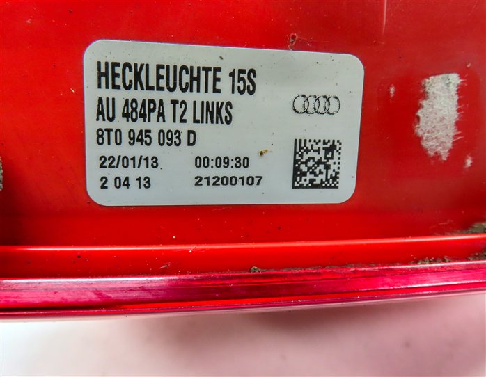 Thumbnail 9: 2013-2017 AUDI A5 S5 RS5 (B8 8T) REAR LEFT DRIVER INNER LED TAILLIGHT LIGHT LAMP