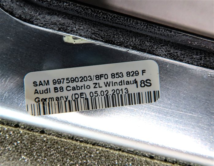 Thumbnail 7: 2013 AUDI S5 CONVERTIBLE (B8 8T) FRONT WINDSHIELD HEADER TRIM MOULDING PANEL