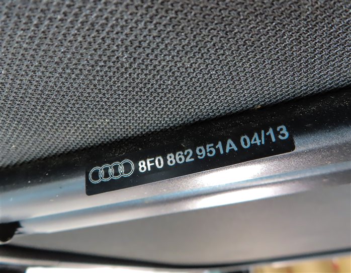 Thumbnail 7: 2013 AUDI S5 CONVERTIBLE (B8 8T) REAR WINDSCREEN VENT w/ STORAGE BAG (BLACK)