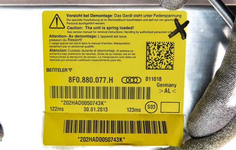 Thumbnail 9: 10-17 AUDI A5 S5 CONVERTIBLE (B8 8T) ROOF REINFORCEMENT SAFETY ROLL BAR ASSEMBLY