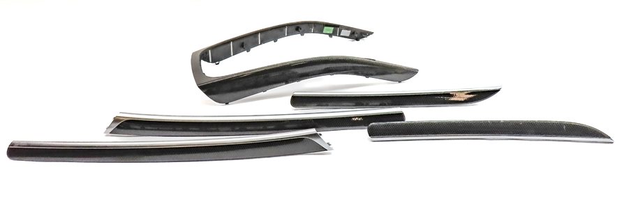 Thumbnail 2: 2013 AUDI S5 CONVERTIBLE (B8 8T) DOOR CENTER CONSOLE TRIM SET/5 (Carbon Atlas)