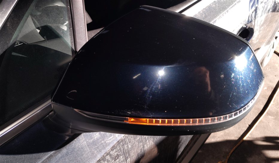 Thumbnail 2: 17-19 AUDI Q7 4M LEFT PFOLD BLIND SPOT MEMORY CAMERA HEATED DOOR MIRROR (Blue)
