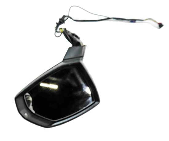Thumbnail 1: 17-19 AUDI Q7 4M RIGHT PASSENGER P-FOLD BLIND SPOT CAMERA DOOR MIRROR (Blue)