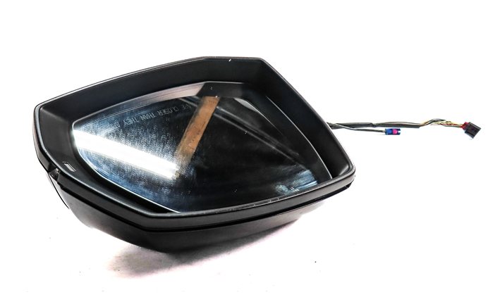Thumbnail 3: 17-19 AUDI Q7 4M RIGHT PASSENGER P-FOLD BLIND SPOT CAMERA DOOR MIRROR (Blue)