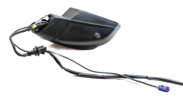 Thumbnail 6: 17-19 AUDI Q7 4M RIGHT PASSENGER P-FOLD BLIND SPOT CAMERA DOOR MIRROR (Blue)
