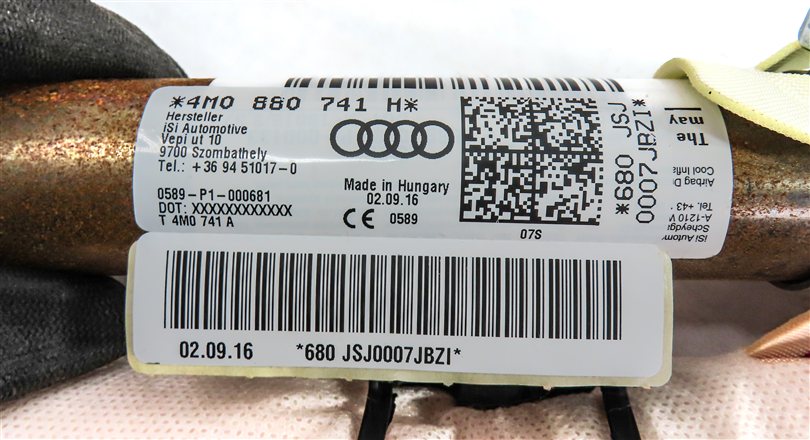 Thumbnail 5: 2017-2020 AUDI Q7 (4M) LEFT DRIVER ROOF SRS SIDE CURTAIN AIRBAG AIR BAG