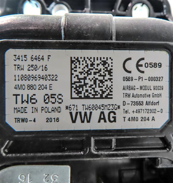 Thumbnail 8: 2017-2020 AUDI Q7 (4M) RIGHT FRONT PASSENGER DASH SRS AIRBAG AIR BAG