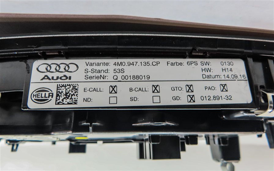 Thumbnail 10: 2017 AUDI Q7 (4M) FRONT INTERIOR OVERHEAD DOME MAP READING LIGHT LAMP (Black)