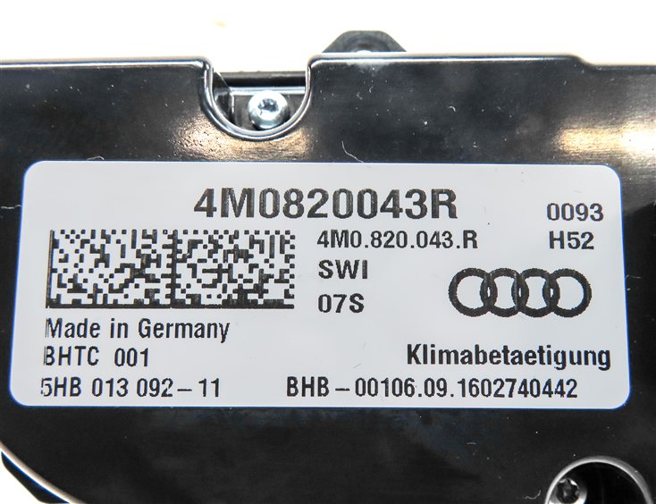 Thumbnail 8: 17-19 AUDI Q7 4M FRONT AC HEATER CLIMATE CONTROL PANEL w/ HEATED SEAT w/o VENTED