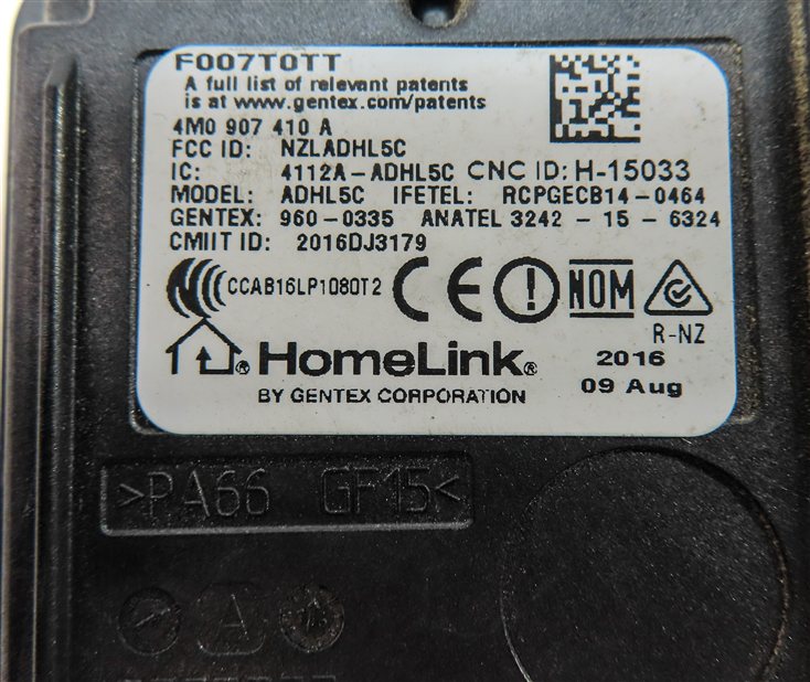 Thumbnail 6: 2017 AUDI Q7 (4M) GARAGE DOOR OPENER HOMELINK CONTROL MODULE