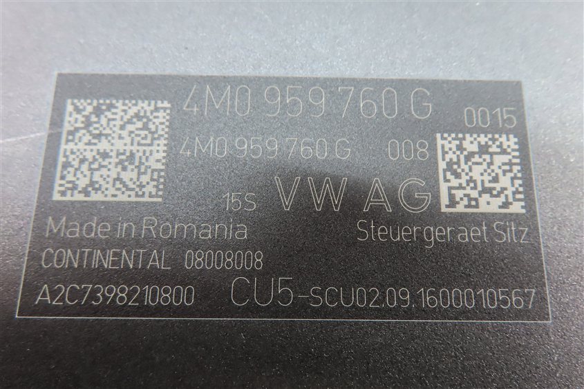 Thumbnail 5: 17-20 AUDI Q7 (4M) REAR 3RD THIRD ROW SEAT ADJUST ADJUSTMENT CONTROL MODULE