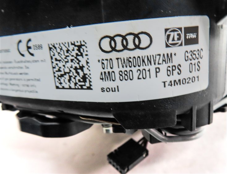 Thumbnail 6: 2017-2019 AUDI Q7 (4M) FRONT LEFT DRIVER STEERING WHEEL AIRBAG AIR BAG (Black)