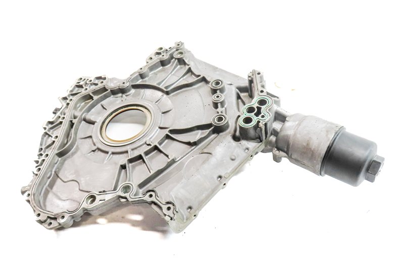 Thumbnail 5: 17-19 AUDI Q7 4M 3.0L SUPER CREC ENGINE LOWER TIMING COVER w/ OIL FILTER HOUSING