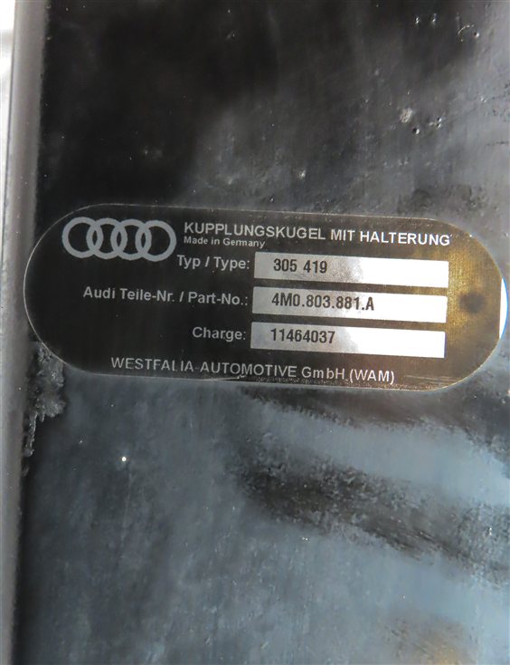Thumbnail 7: 2017 AUDI Q7 (4M) REAR TRAILERING TRAILER TOWING TOW HITCH ASSEMBLY
