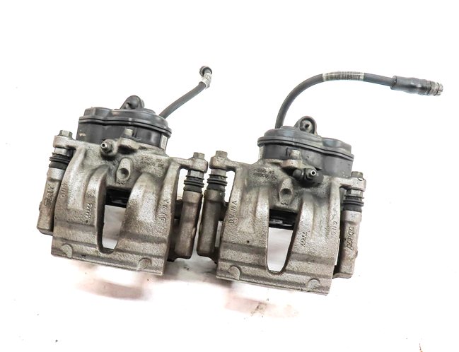 Thumbnail 2: 2017-2020 AUDI Q7 Q8 (4M) REAR LEFT DRIVER BRAKE CALIPER w/ LINES