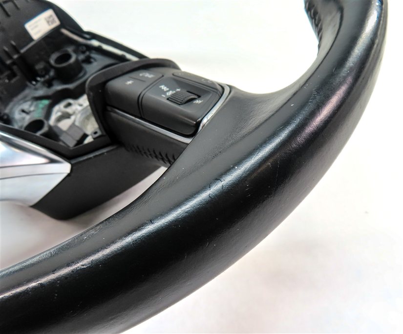 Thumbnail 11: 17-19 AUDI Q7 4M 3 SPOKE SPORT STEERING WHEEL w/SHIFT PADDLES & SWITCHES (Black)