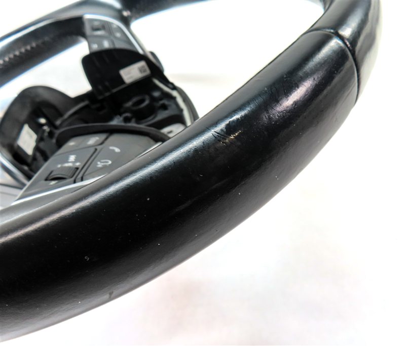 Thumbnail 12: 17-19 AUDI Q7 4M 3 SPOKE SPORT STEERING WHEEL w/SHIFT PADDLES & SWITCHES (Black)