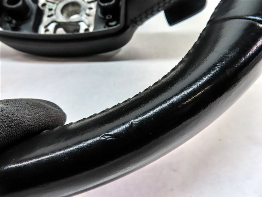 Thumbnail 14: 17-19 AUDI Q7 4M 3 SPOKE SPORT STEERING WHEEL w/SHIFT PADDLES & SWITCHES (Black)